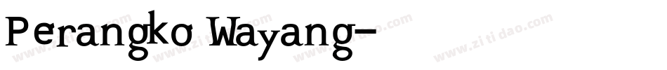 Perangko Wayang字体转换